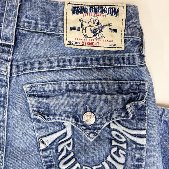 True Religion Y2K Women's Straight Fit Jeans 100% Cotton Blue - Size 29 - Picture 5 of 9